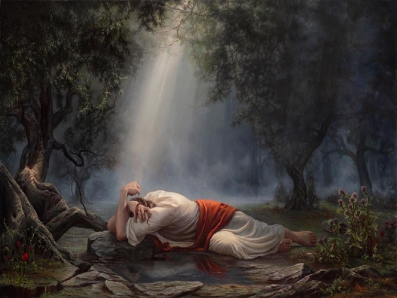 Chúa Giê-su Cầu Nguyện trong Vườn Ghết-sê-ma-nê trước khi bị đóng đinh (Mác 14:32-52)