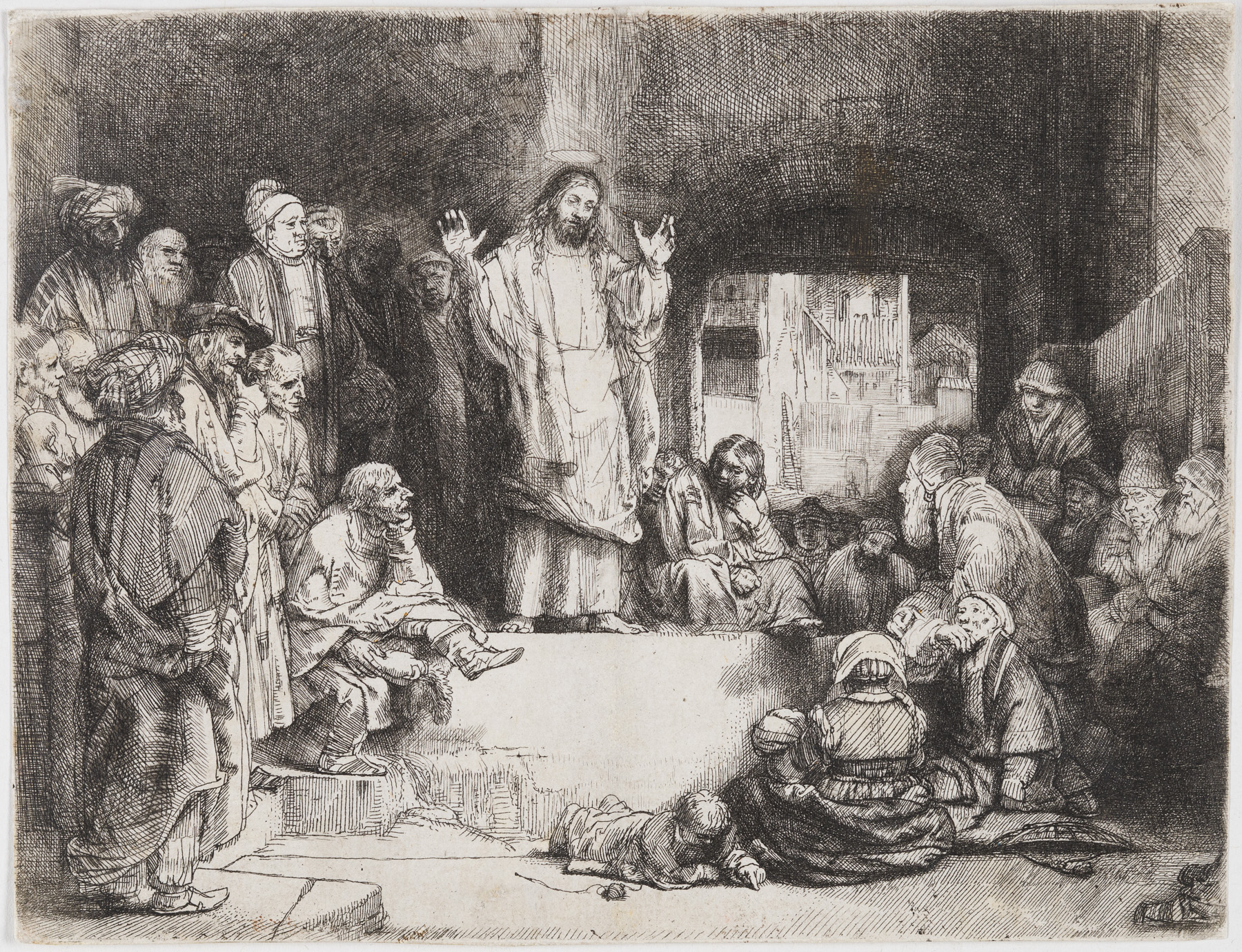 28343 Rembrandt b67 Christ Preaching La Petite Tombe Hỏi Chúa Giê-su: "Chồng có được phép ly dị vợ không?" Hỏi Chúa Giê-su: “Chồng có được phép ly dị vợ không?”