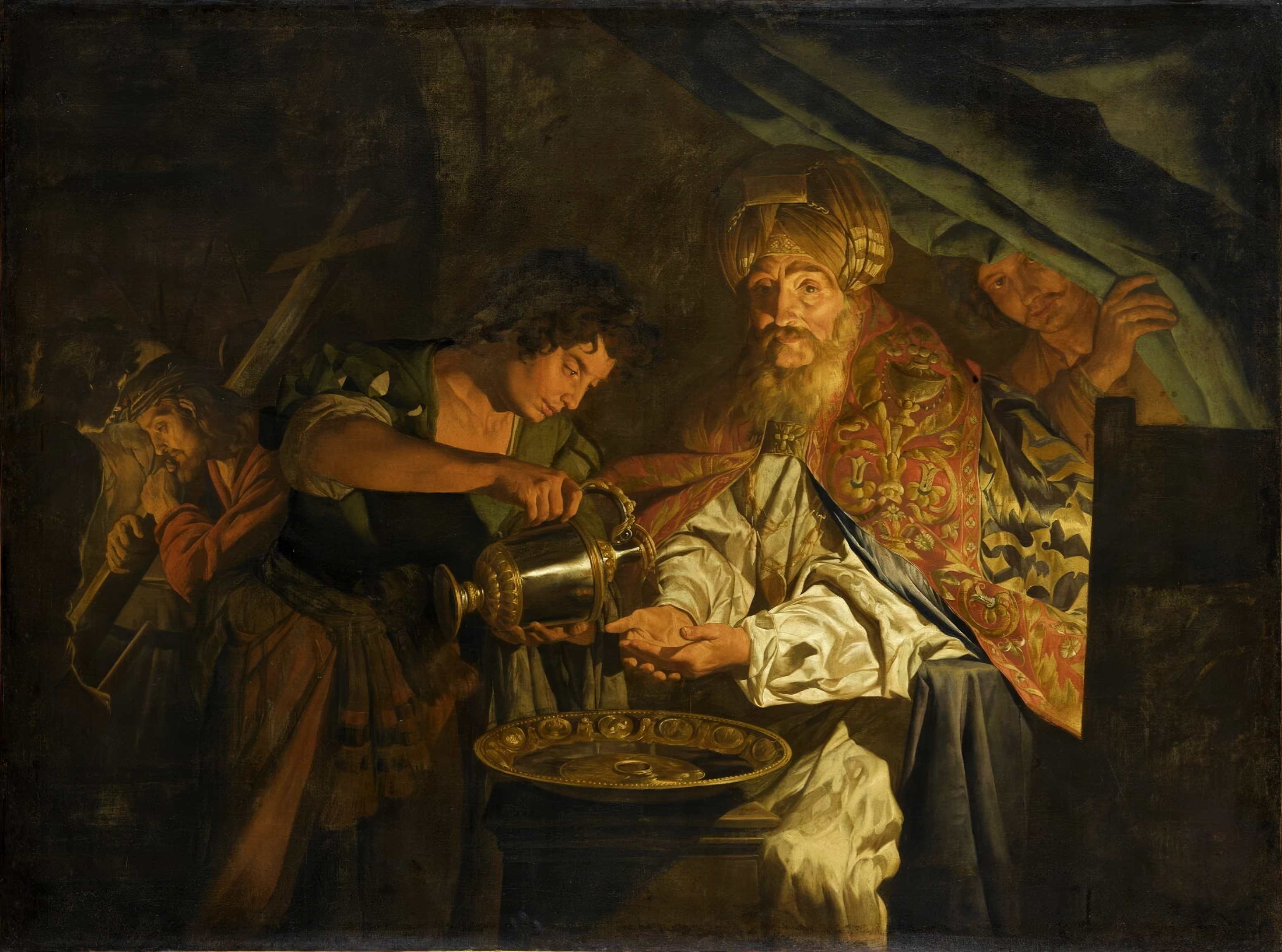 Matthias Stom Pilate washing his hands in innocence topaz upscale Philatô phủi tay (Ma-thi-ơ 27:22-26) Philatô phủi tay (Ma-thi-ơ 27:22-26)