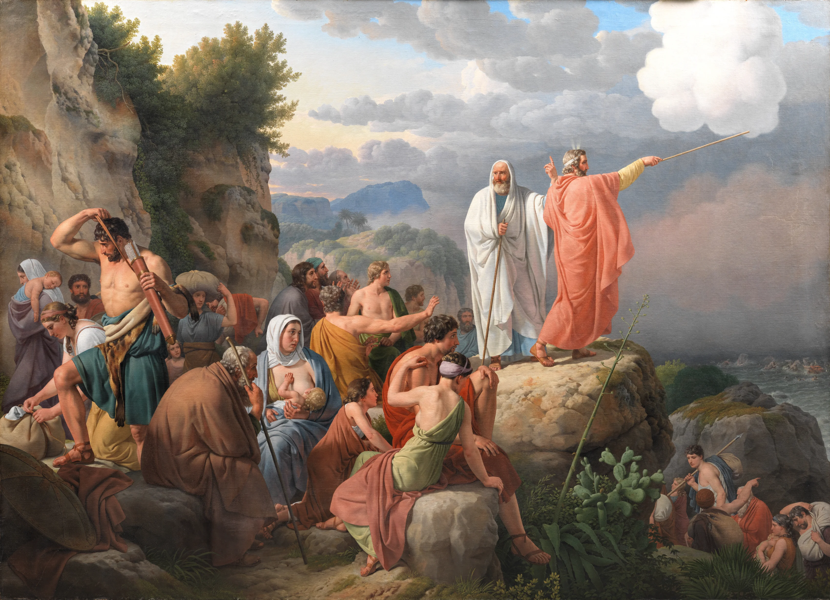 Moses lader Det Rode Hav traede tilbage og Faraos haer oversvommes Môi-sê dẫn dân I-sơ-ra-ên vượt Biển Đỏ (Xuất Ai Cập Ký 14) Môi-sê dẫn dân I-sơ-ra-ên vượt Biển Đỏ (Xuất Ai Cập Ký 14)